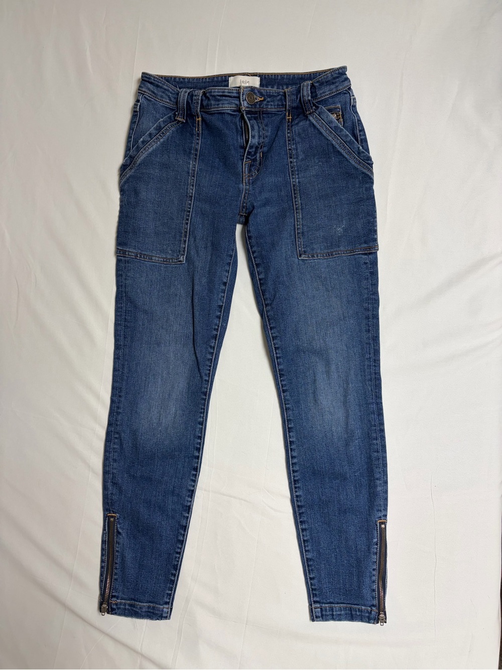 Joie Indigo Skinny Jeans with Ankle Zips